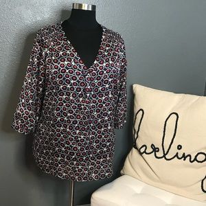 Eloquii blue and red top size 20W